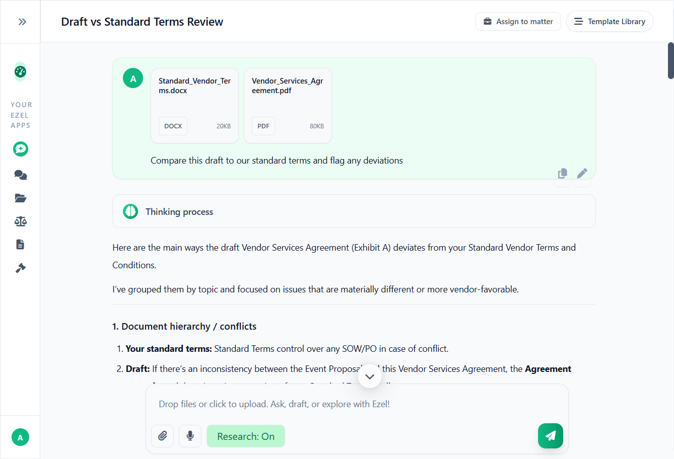 File attachment interface