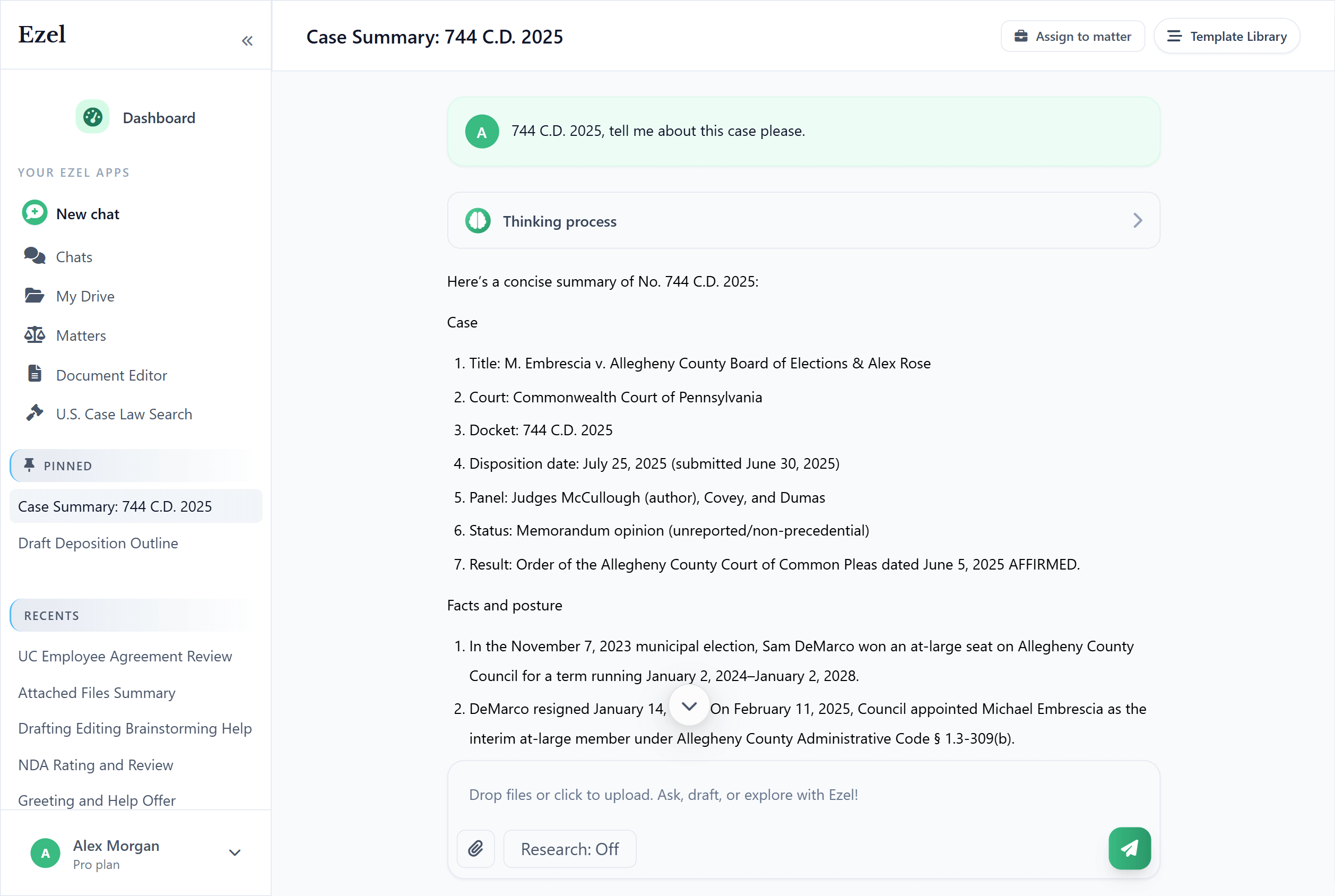 Ezel Chat Interface